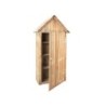 Armoire de jardin bois Wissant naturel , L.93.2 X H.193 X P.60 Cm