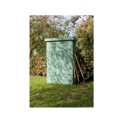 Armoire de jardin bois Helka naturelle, L.131 X H.197 X P.69 Cm