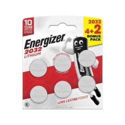 Lot de 4 + 2 piles bouton cr2032 / dl2032 Ultimate lithium, 3 V, ENERGIZER