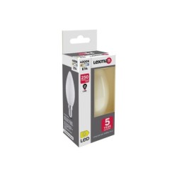 Ampoule led à filament blanc flamme E14 25 W, LEXMAN