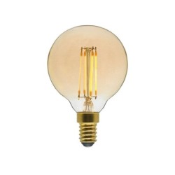 Ampoule décorative led à filament ambré globe E14, LEXMAN, 40 W diam. 60 mm