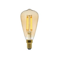 Ampoule décorative led à filament ambré edison E14, LEXMAN, 40 W