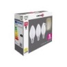 Lot de 3 ampoules led à filament blanc flamme E14, LEXMAN, 40 W