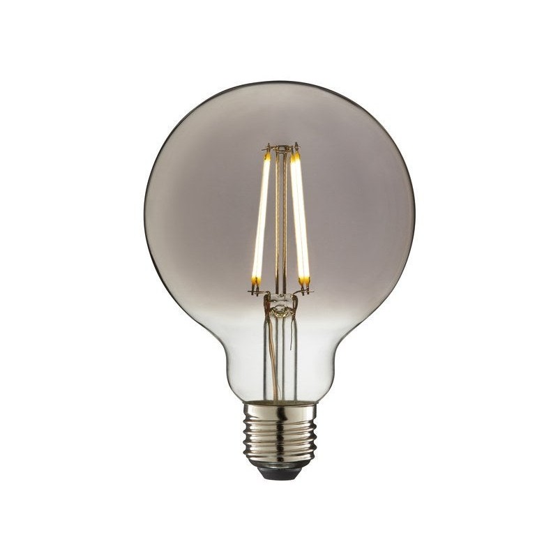 Ampoule décorative led à filament fumé globe 95 mm E27 40 W, LEXMAN