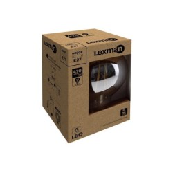 Ampoule décorative led à filament fumé globe 95 mm E27 40 W, LEXMAN