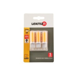 3 ampoules led à filament dépoli capsule G9 25 W, LEXMAN