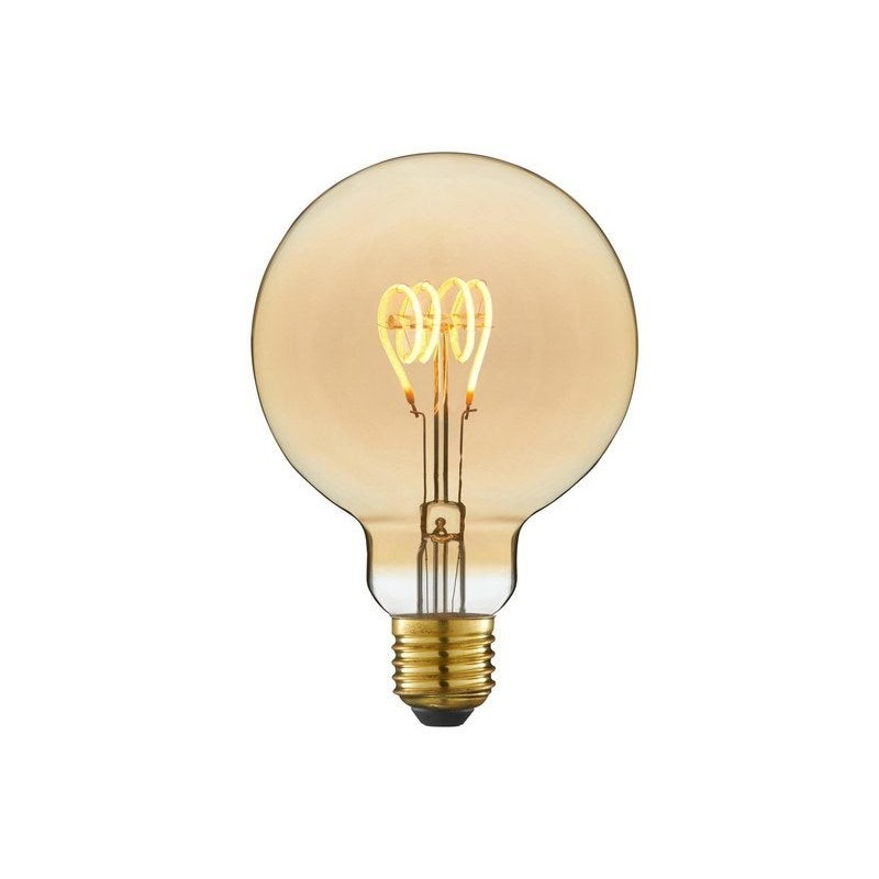 Ampoule décorative led à filament ambré globe 95 mm E27 35 W, LEXMAN