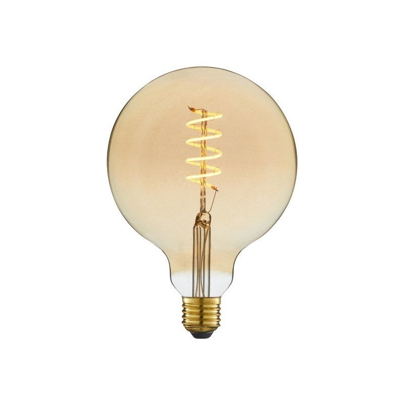 Ampoule décorative led à filament ambré globe E27, LEXMAN, diam. 125 mm 35 W