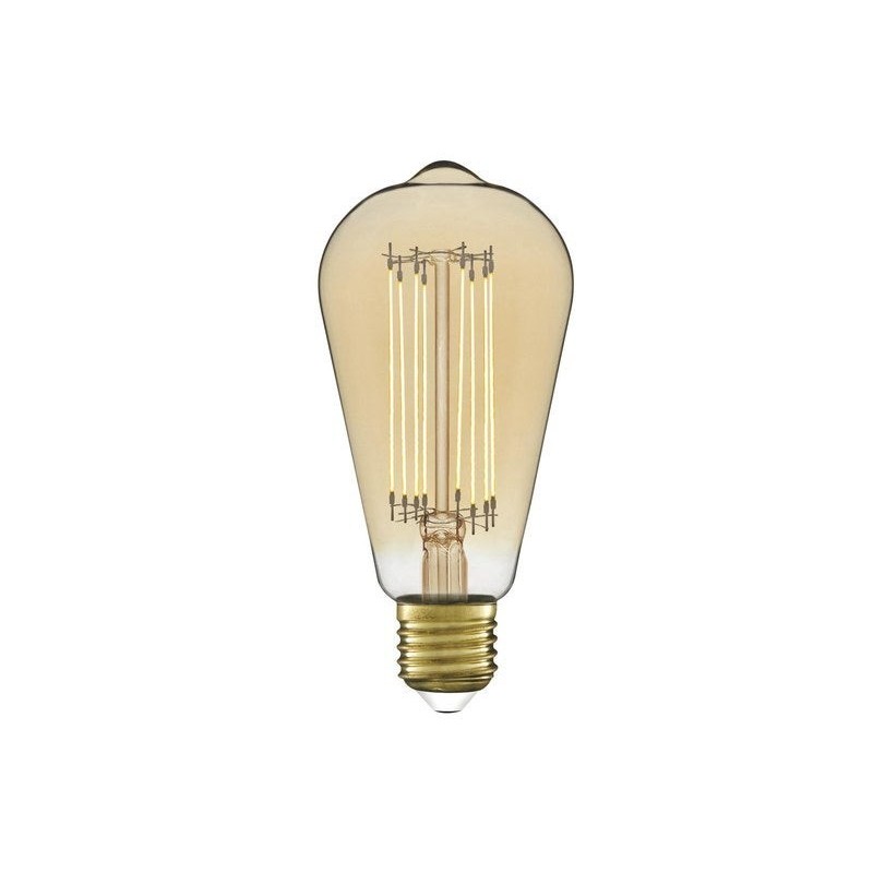 Ampoule décorative led à filament ambré edison E27 5.8 W, LEXMAN