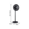 Ventilateur sur pied digital, Loft 40 cm, 50W Noir