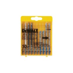 Coffret de 10 lames de scie sauteuse bois attache en T DEWALT