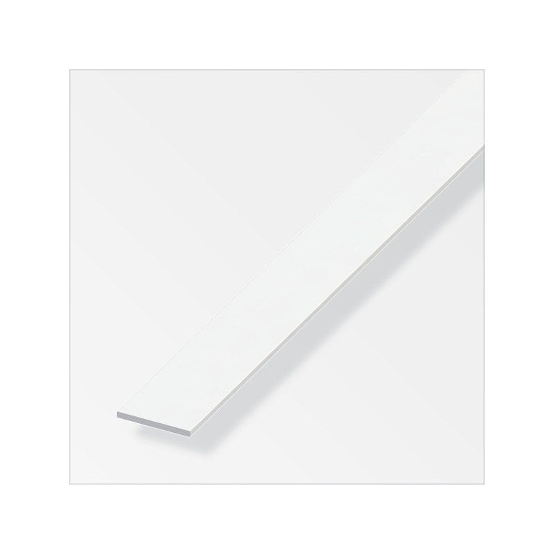 Plat 50 x 3 mm pvc blanc 2,5 m