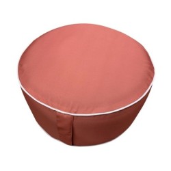 Pouf rond gonflabe, H.23 x diam. 53 cm, terra cota