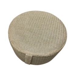 Pouf rond gonflabe, H.23 x diam. 53 cm, sable