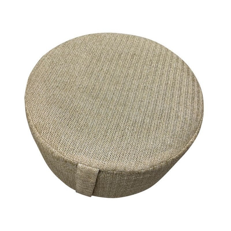 Pouf rond gonflabe, H.23 x diam. 53 cm, sable