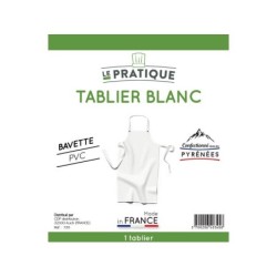 Tablier de boucher pvc blanc 120x75 cm