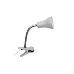 Lampe de bureau à pince, Salta, GU10 métal blanc, INSPIRE