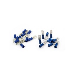 Lot de 20 cosses plate mâle + femelle bleu XLTECH