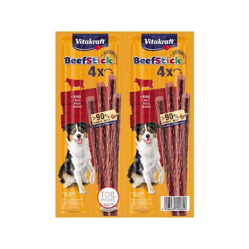 Lot de 4 friandises pour chien VITAKRAFT Beef-Stick boeuf