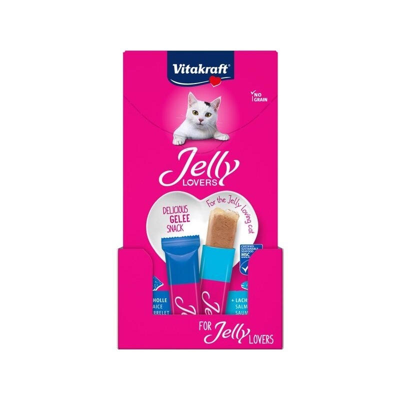 Lot de 6 friandises pour chat VITAKRAFT Jelly Lovers poisson, 15 g