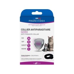 Collier antiparasitaire chat/chaton icaridine noir 35cm