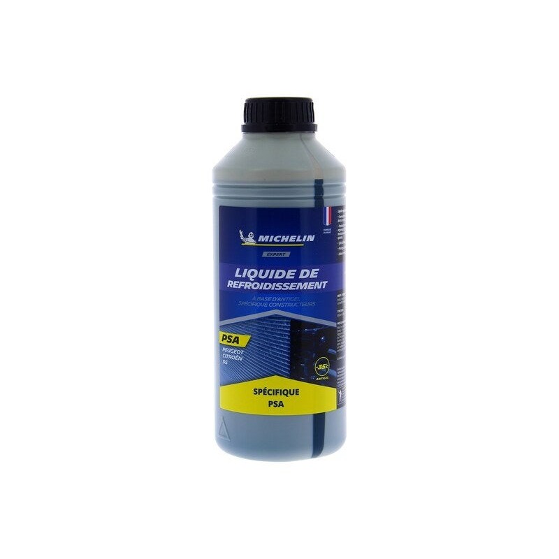 Liquide de refroidissement bleu hautete Temperature -35°C/250000Km Psa Michelin 1L