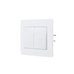 Double Interrupteur Va-Et-Vient Complet, Debflex Diam2, Blanc