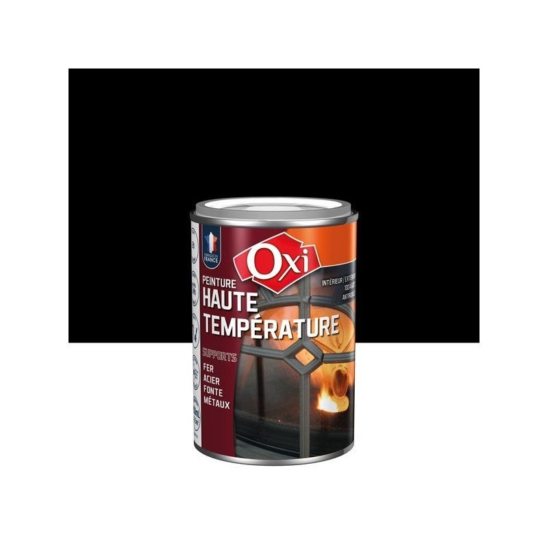 Peinture radiateur noir satin OXI Haute température 0.25l 