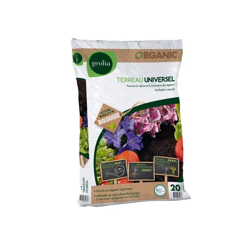 Terreau Universel Geolia, 20 L