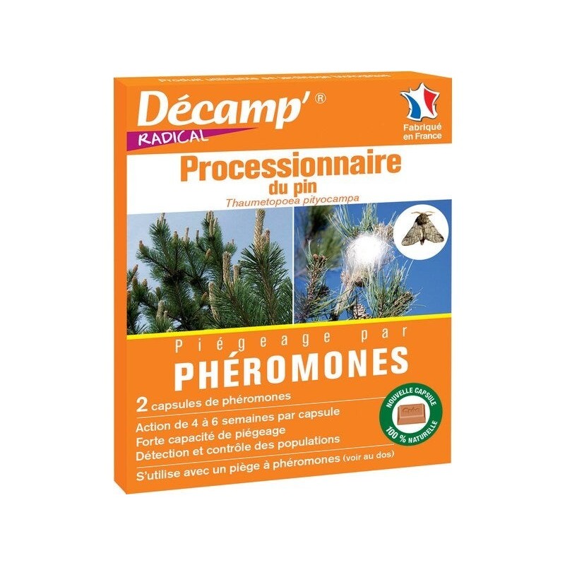 Lot de 2 capsules phéromones chenille processionnaire pin DECAMP'