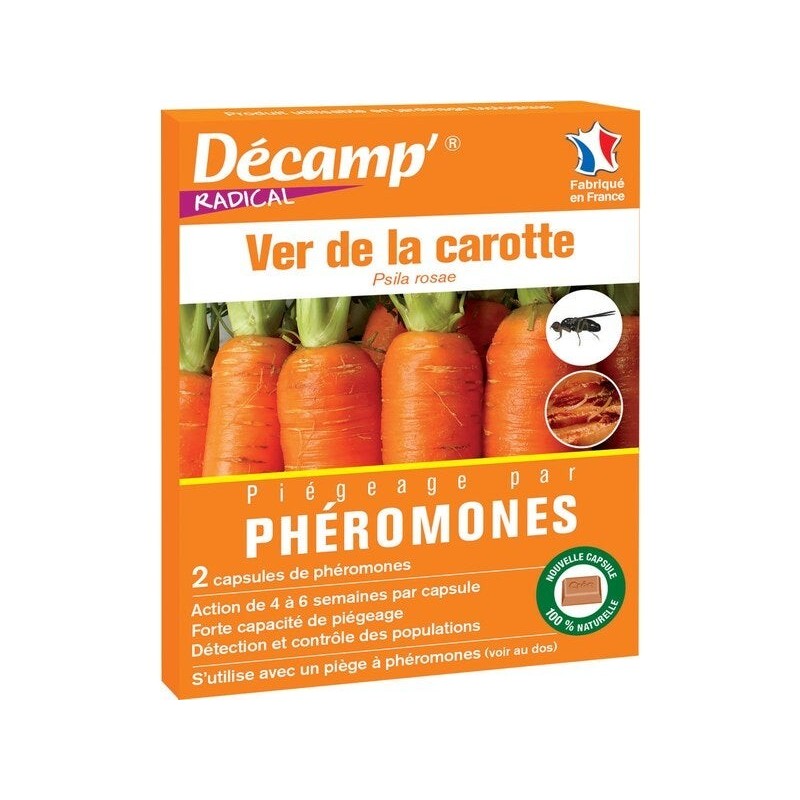 Lot de 2 capsules phéromones anti-ver de la carotte DECAMP'