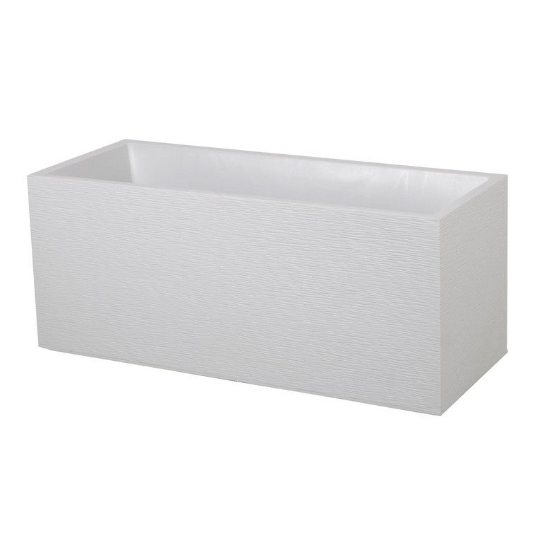 Jardinière plastique EDA L.99.5 x l.39 x H.43 cm blanc cérusé