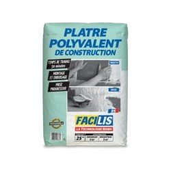 Plâtre Polyvalent Facilis, 25 Kg