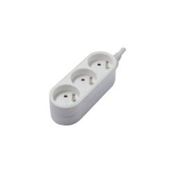 Multiprise Filaire Compact, 3 Prises Blanc Chacon