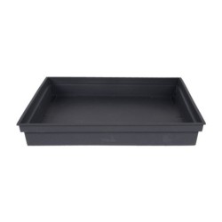 Soucoupe Plastique Eda L.26.7 X L.26.7 X H.3.8 Cm Anthracite