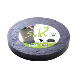 Support Roulant Eda Rond Gris, H.3 X L.30 Cm