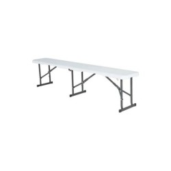 Banc de jardin en fer blanc