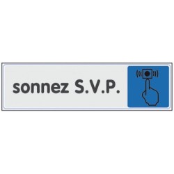 Plaque Sonnez S.V.P. En Plastique