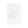 Lot De 10 Glisseurs En Plastique Blanc Extens, L.14 Cm