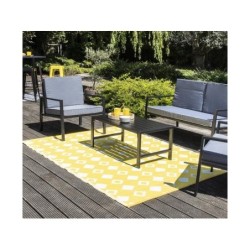 Tapis extérieur jaune rectangulaire, l.160 x L.230 cm Mayan