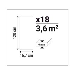 Lambris Pvc Bois Blanc Structuré Bali Artens L. 120 X L.16,7 Cm X Ep. 6 Mm