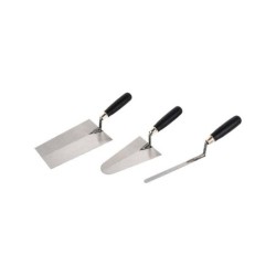 Lot De 3 Truelles Rondes En Acier, Lame De 20 Cm