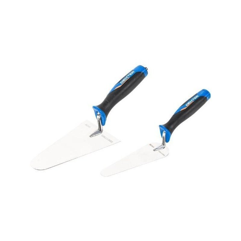 Lot de 2 truelles rondes en inox DEXTER, lame de 18 cm