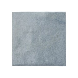 Carrelage mural effet Zellige l.10 x L.10 cm bleu grisé brillant