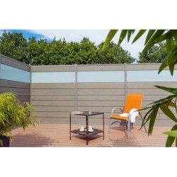 Poteau Aluminium À Sceller Premium Gris Clair, H.231.5 X L.50 X P.65 Cm