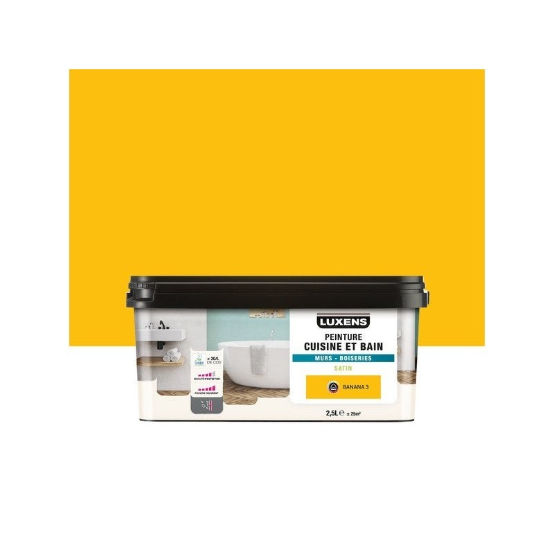 Peinture Mur Et Boiserie Banana 3 Luxens Banana 3 Satiné 2.5 L