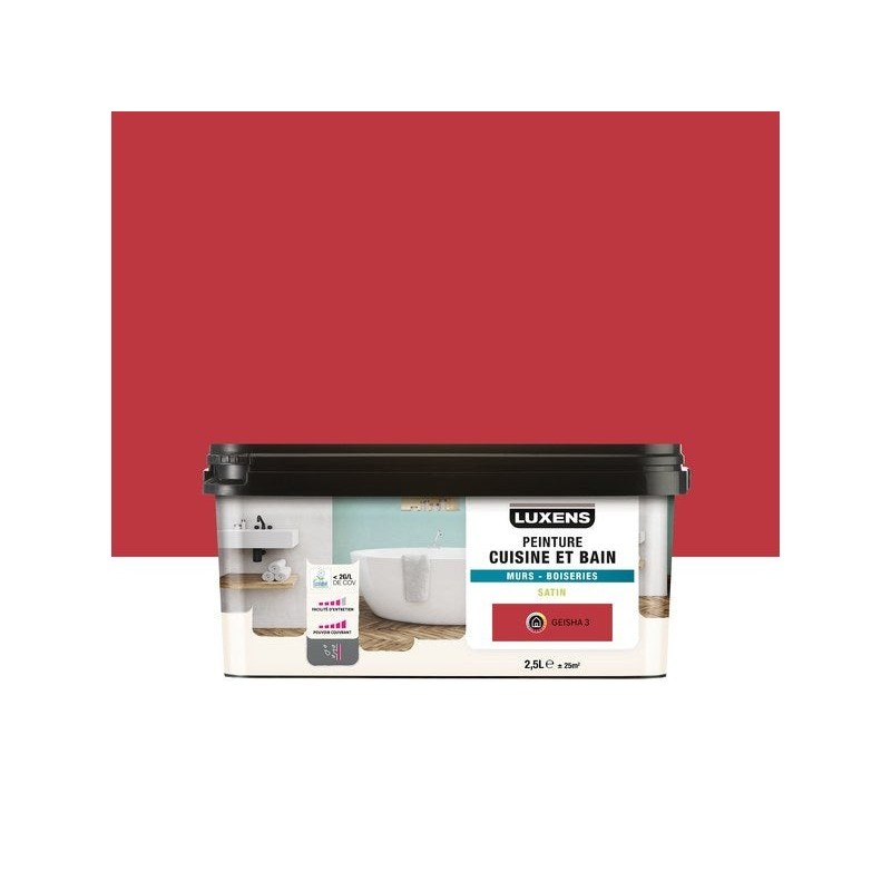 Peinture Mur Et Boiserie Luxens Geisha 3 Satiné 2.5 L