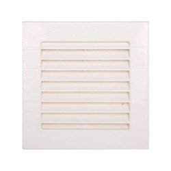 Grille d'aération abs naturel, L.14 x l.14 cm