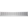 Grille d'aération aluminium anodisé, L.50 x l.8 cm