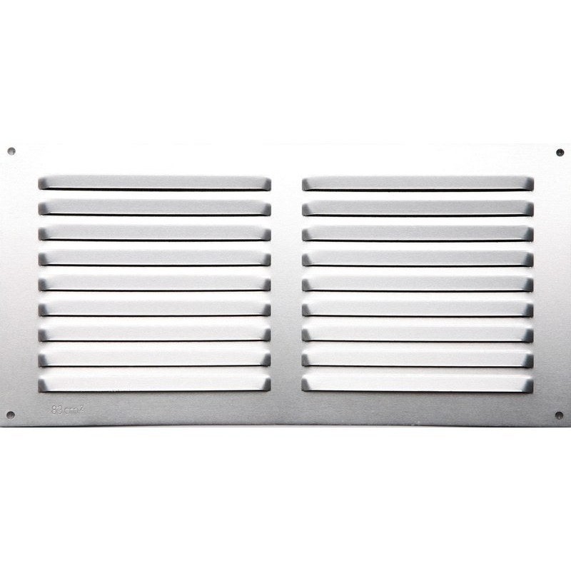 Grille d'aération aluminium anodisé, L.15 X L.30 Cm